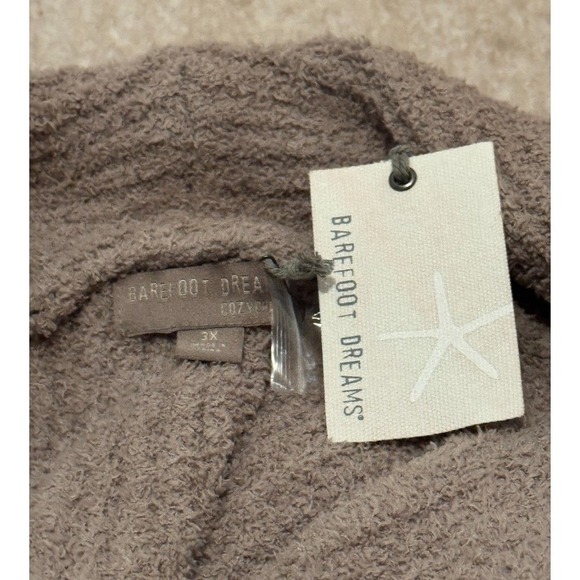 Barefoot Dreams CozyChic Cardigan Women's 3X Taupe Open Front NWT Cozy Warm - Picture 4 of 6